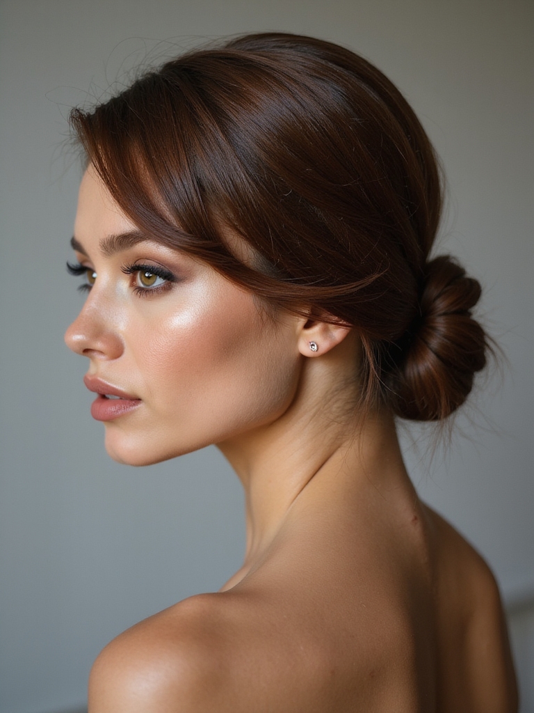 timeless low chignon elegance