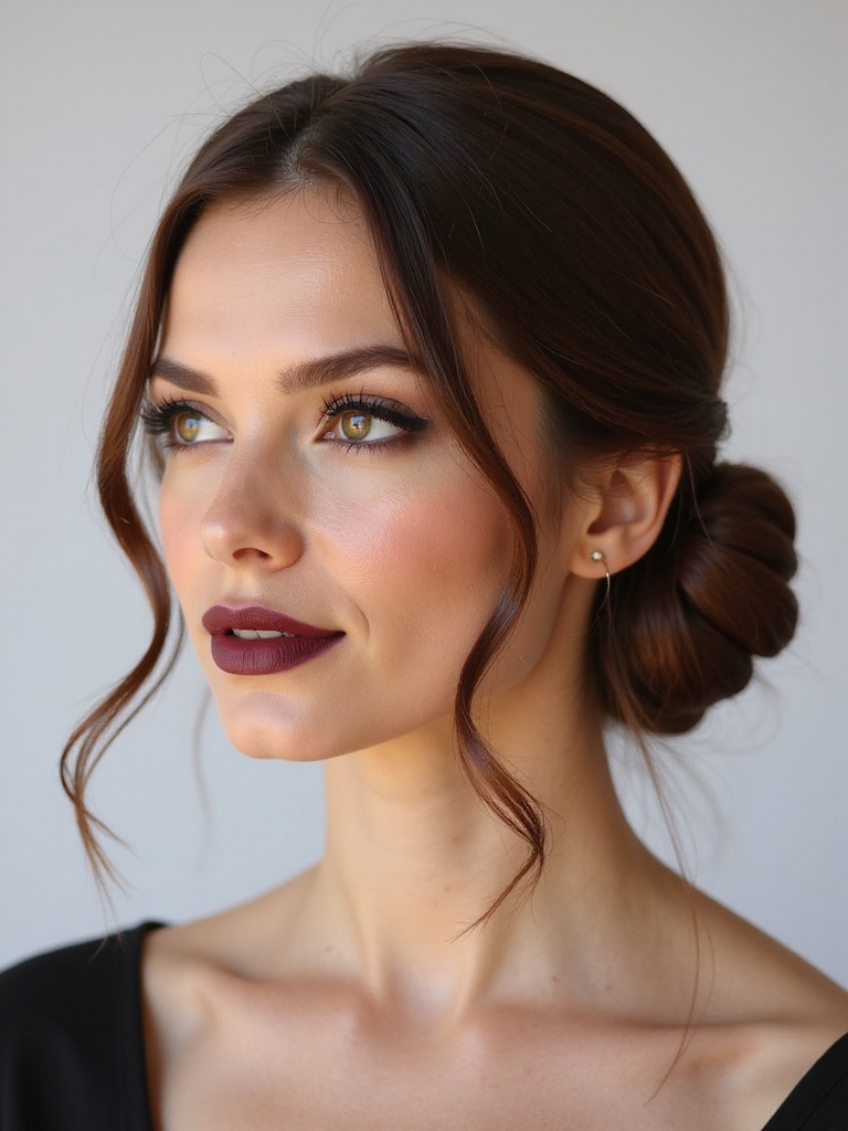 timeless low chignon elegance