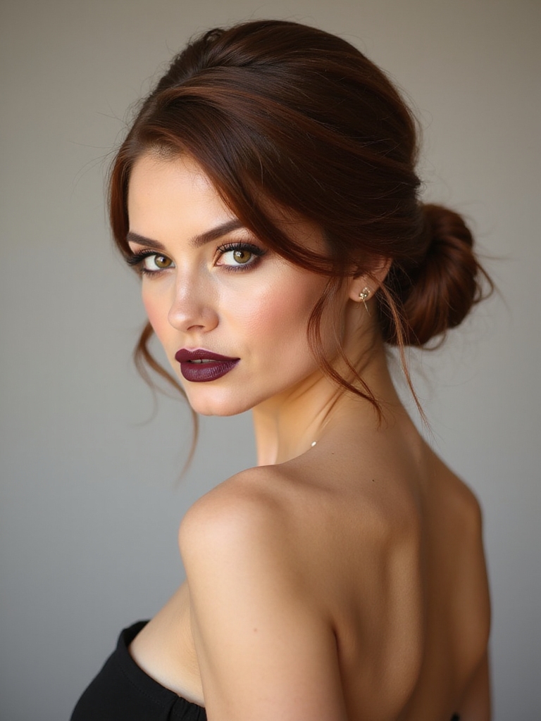 timeless low chignon elegance