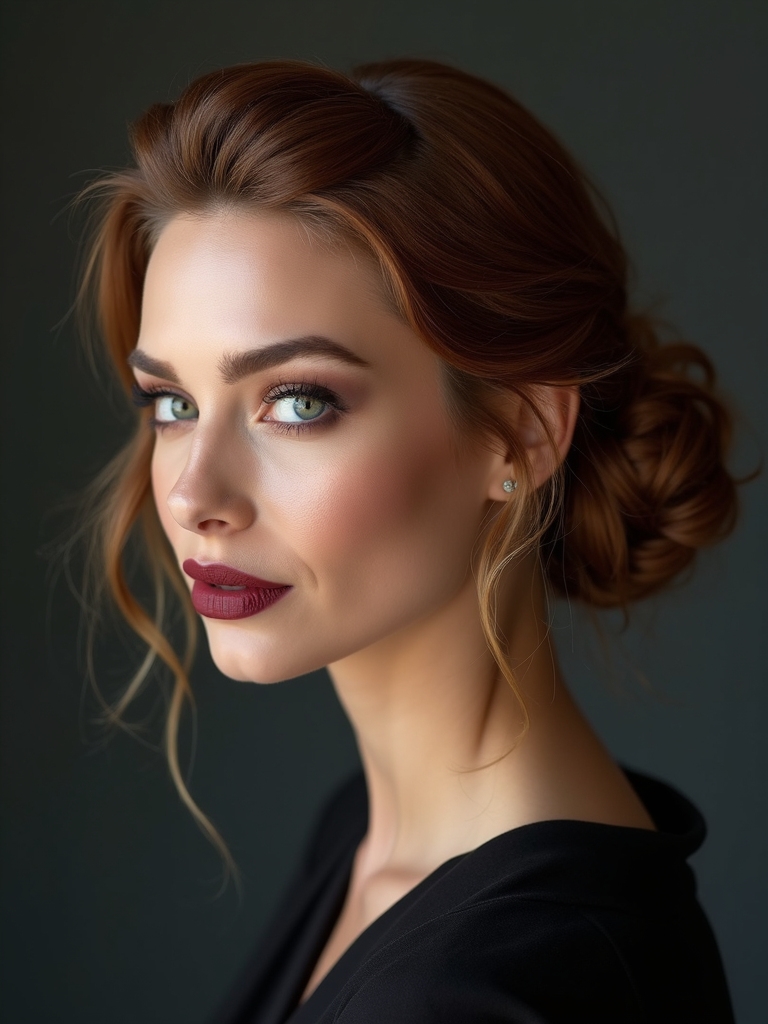 timeless low chignon with tendrils