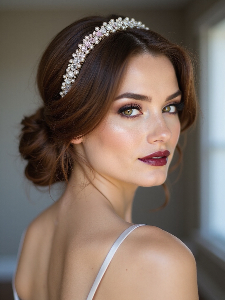 timeless regal low chignon
