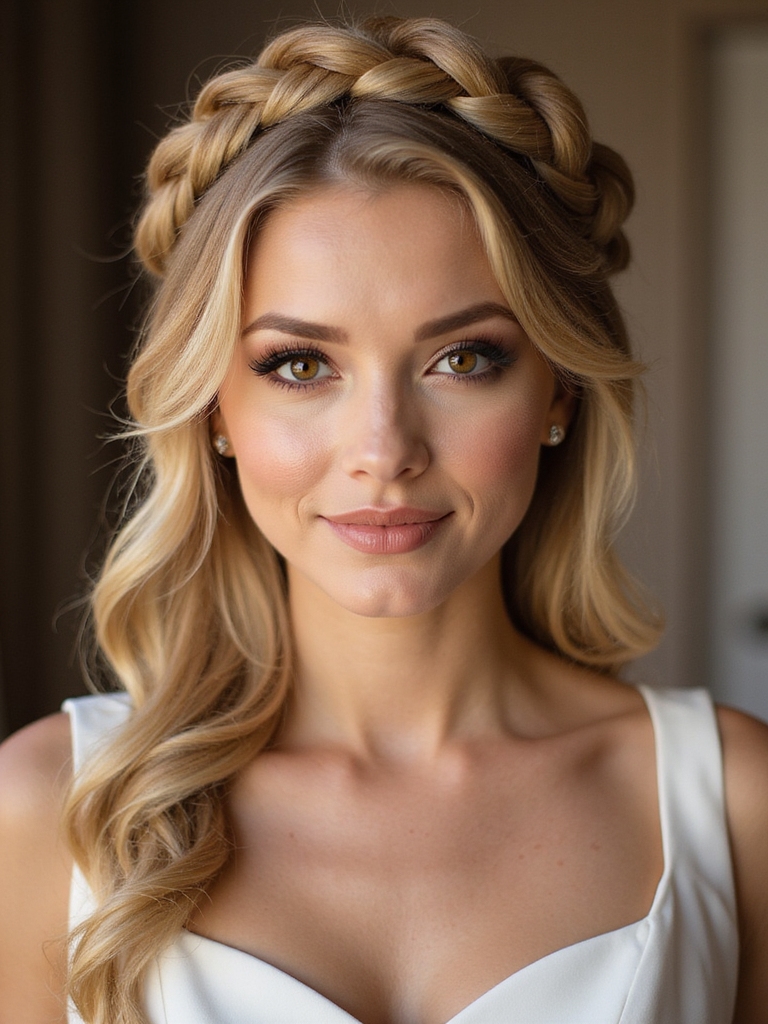timeless romantic braided crown
