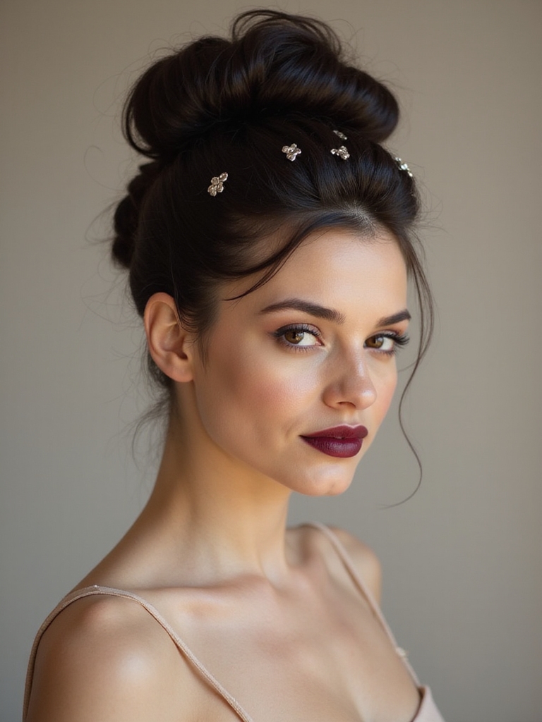timeless romantic braided wedding updo