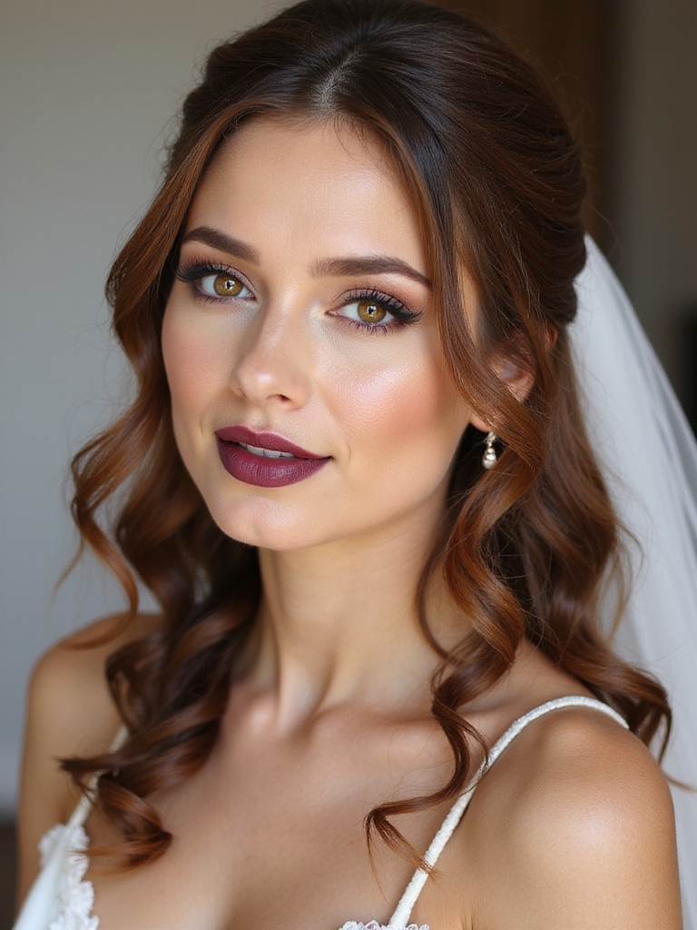 timeless romantic half up ringlets