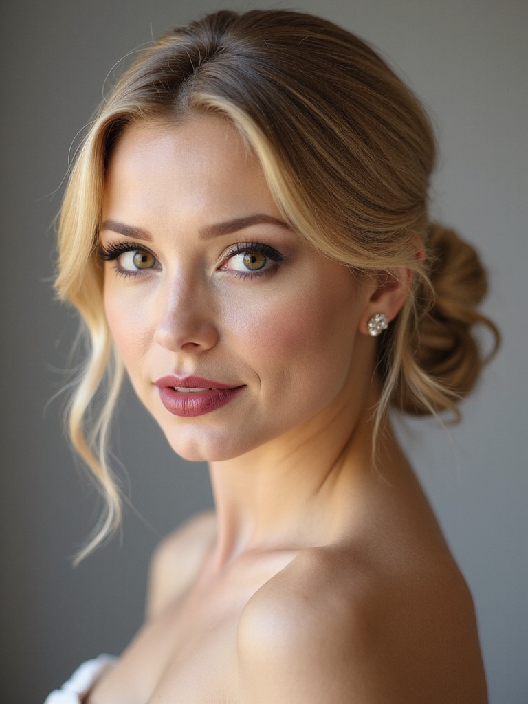 timeless romantic low chignon