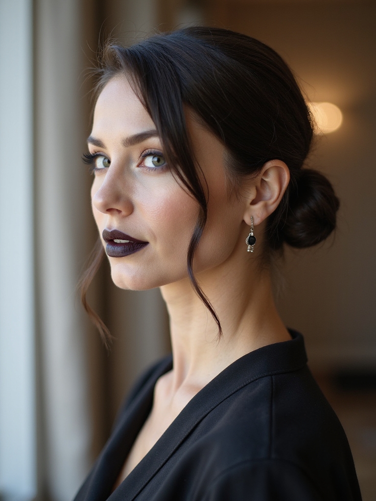 timeless sleek low bun