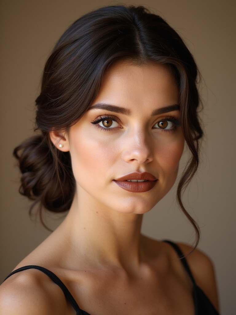 timeless sleek romantic low chignon