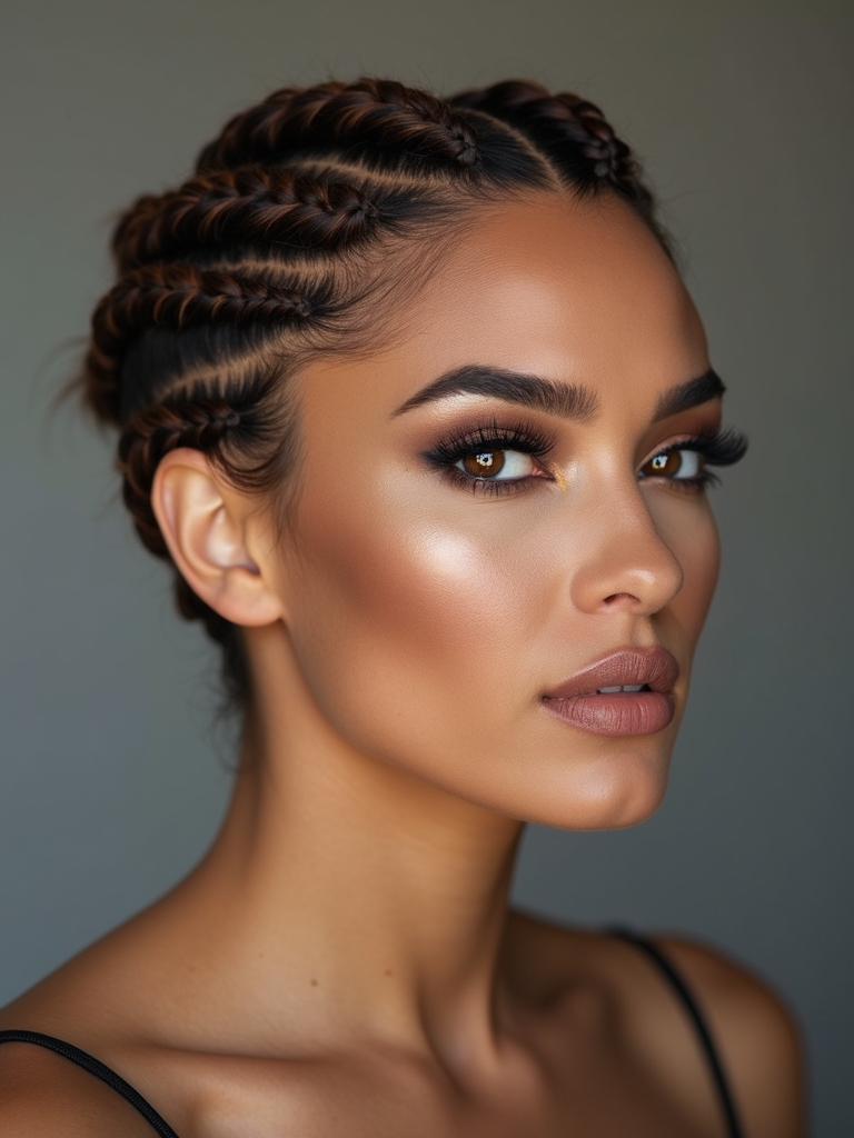 tiny accent braids halo