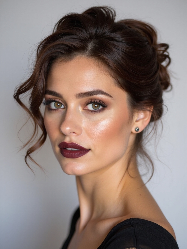 twisted petite romantic low bun