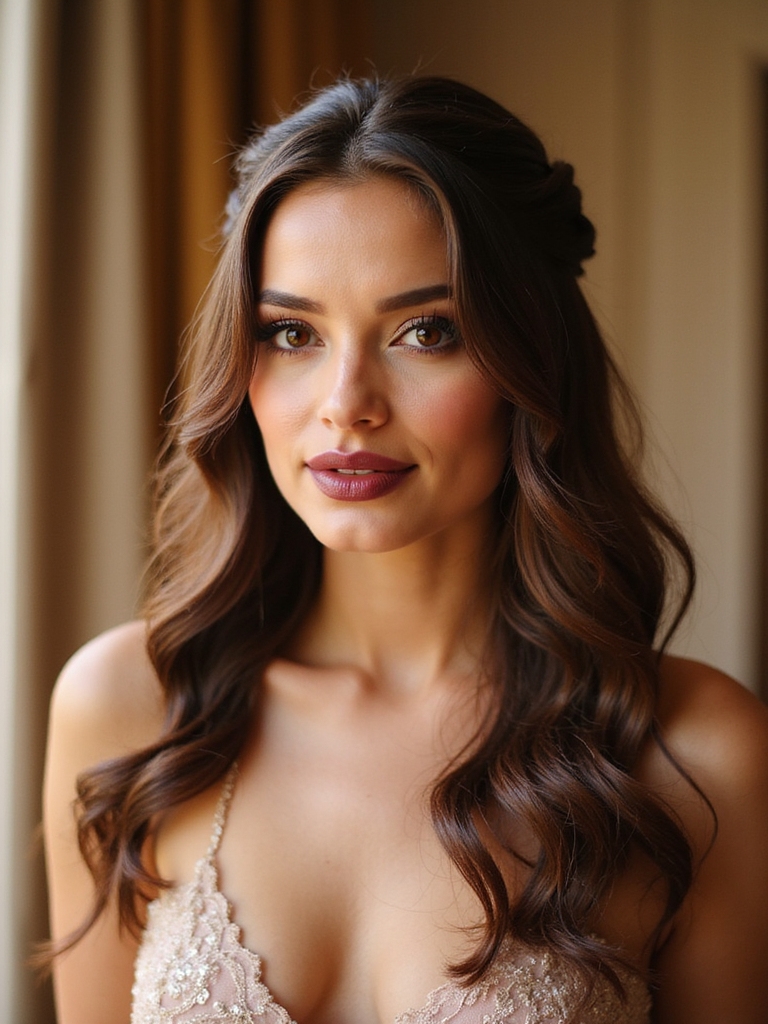 twisted romantic half up hairstyle