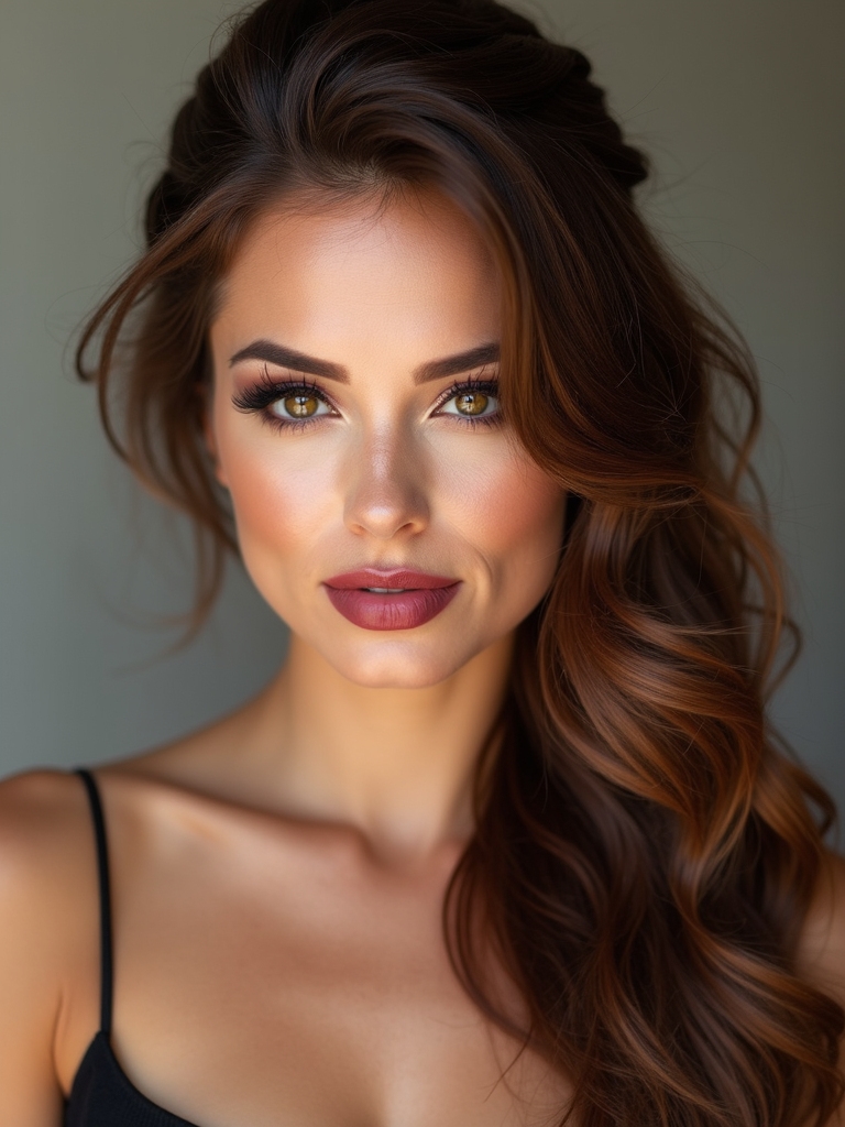 twisted voluminous half up hairstyle