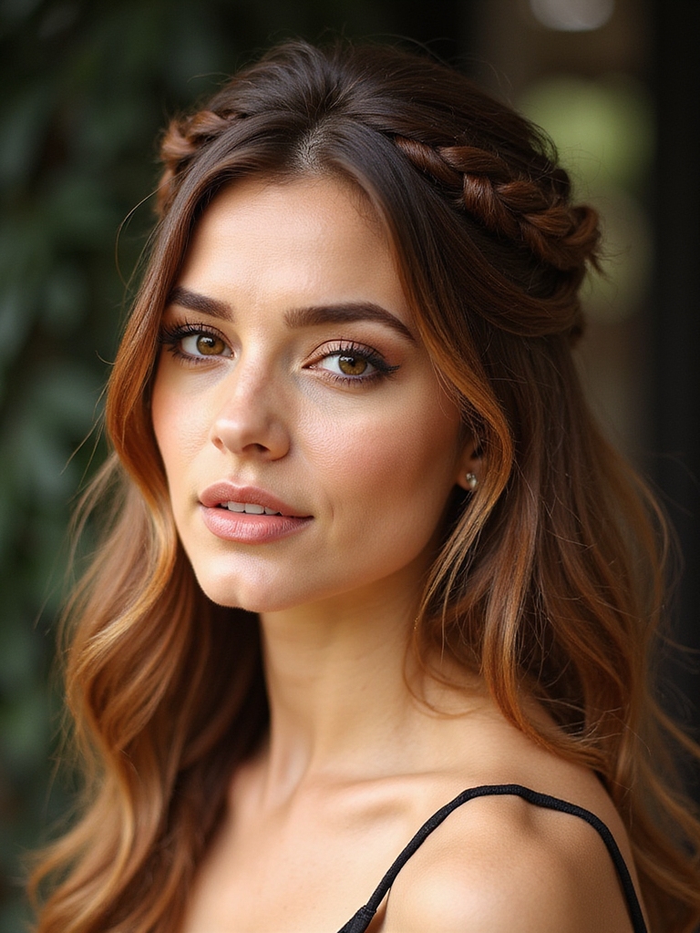 undone boho textured half up
