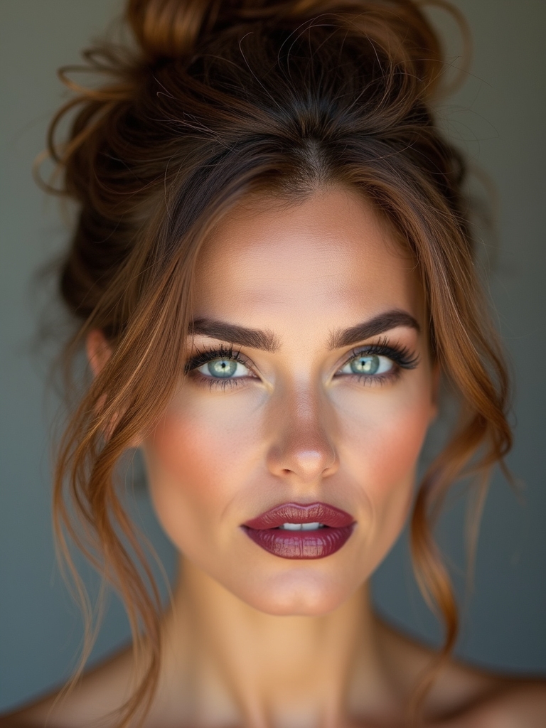 undone low twisted chignon