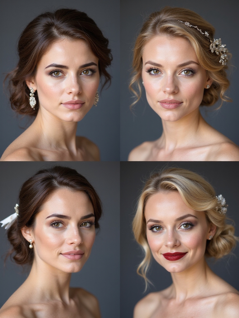 unified low chignons personalized accents