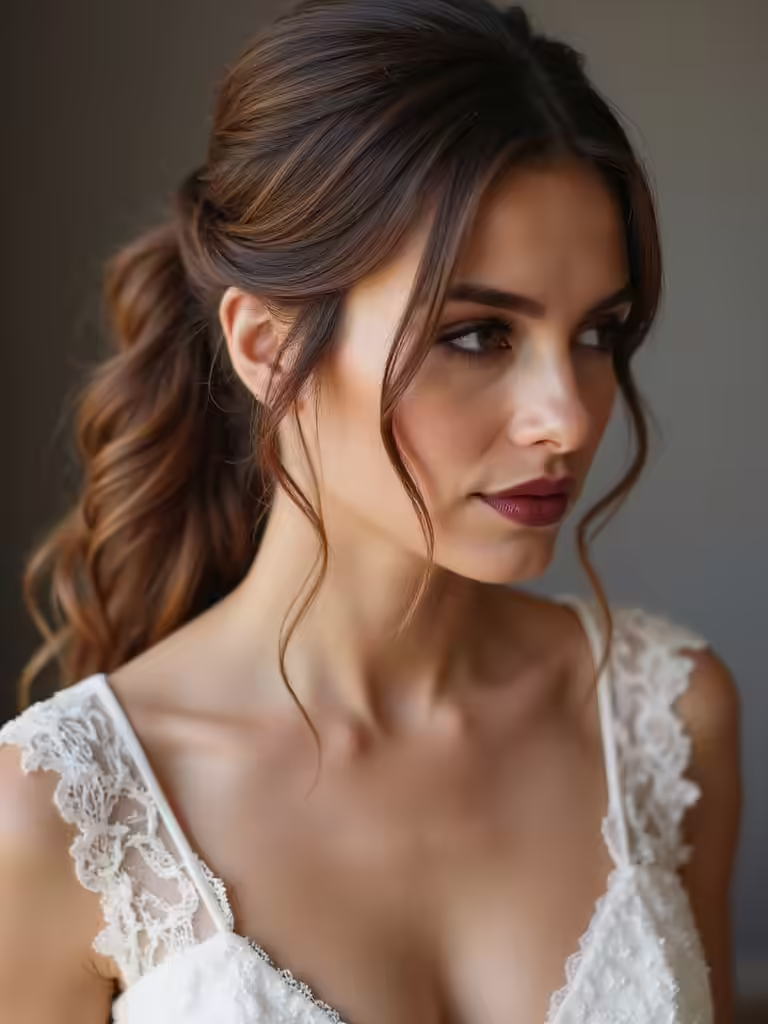 unique bridal ponytail styles