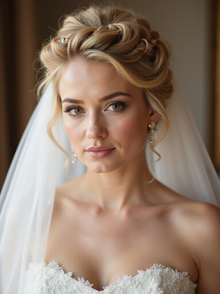 veil length enhances updo