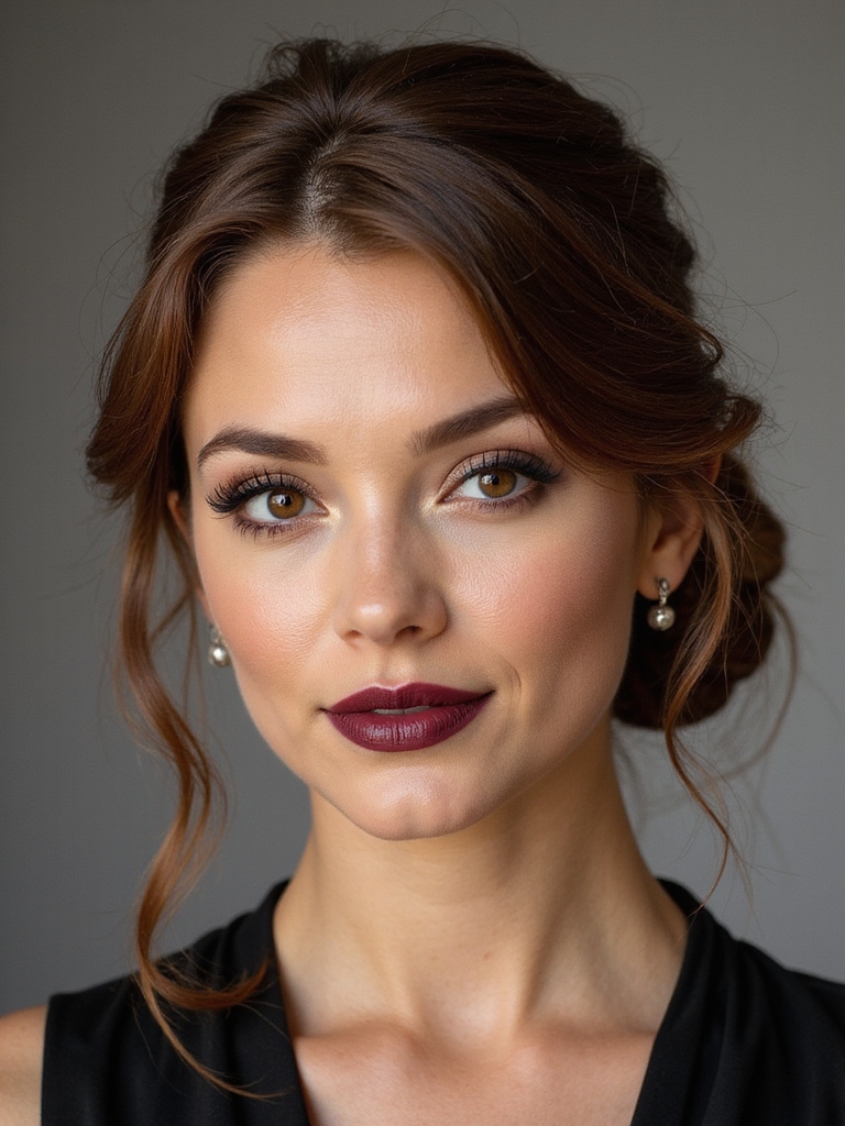 velvety textured hidden pin chignon