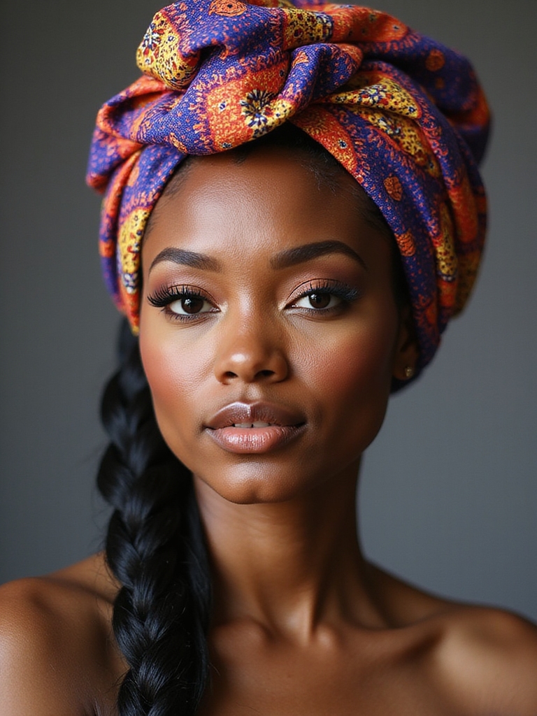 vibrant patterned elegant bridal headwraps