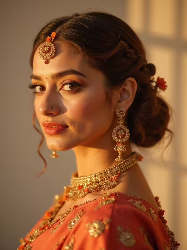vibrant traditional haldi hairstyles