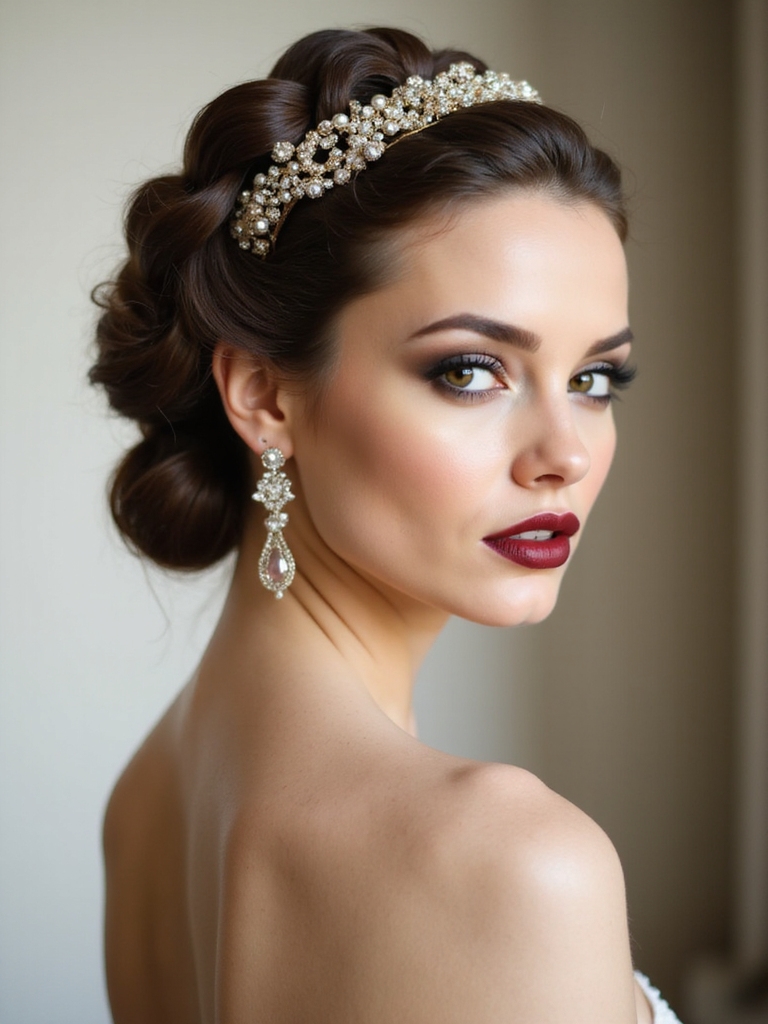 vintage beaded bridal crown