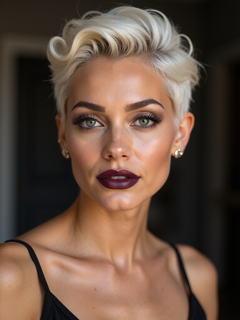 vintage glam pixie waves