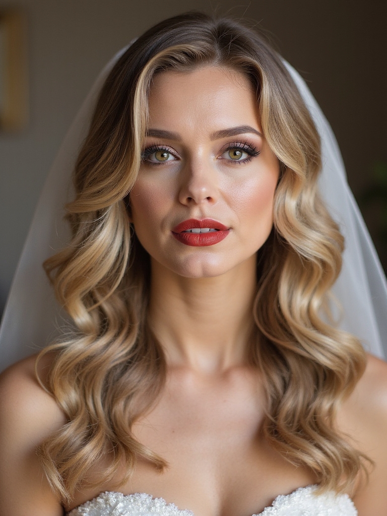 vintage glamour bridal hairstyle details