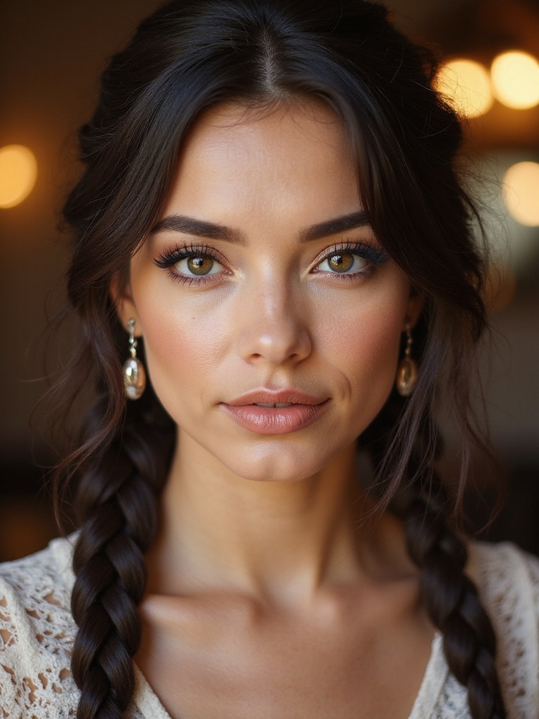 vintage inspired braided bridal glamour