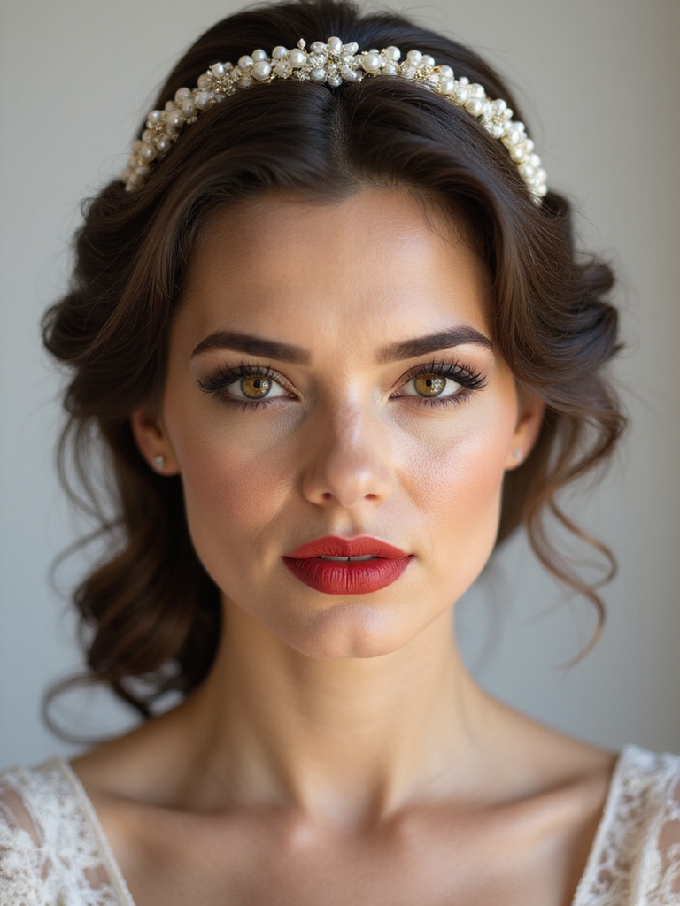 vintage inspired ornate bridal crown