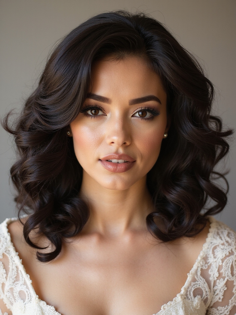 vintage loose waves glamour