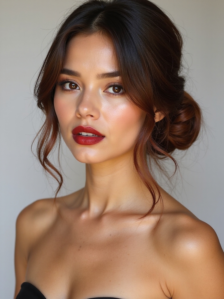 vintage low sweeping side bun