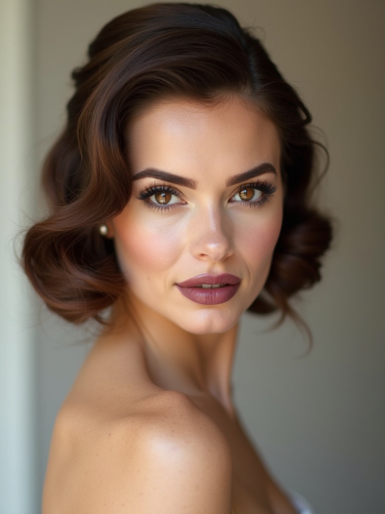 vintage rolled half up hairstyle