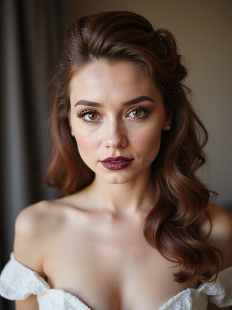 vintage victory roll half up