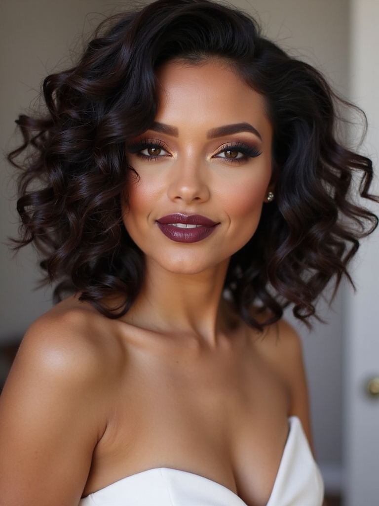 voluminous curls with defined edges