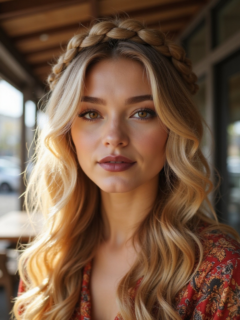 whimsical relaxed braided crown