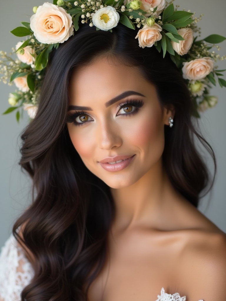 whimsical vintage floral crown