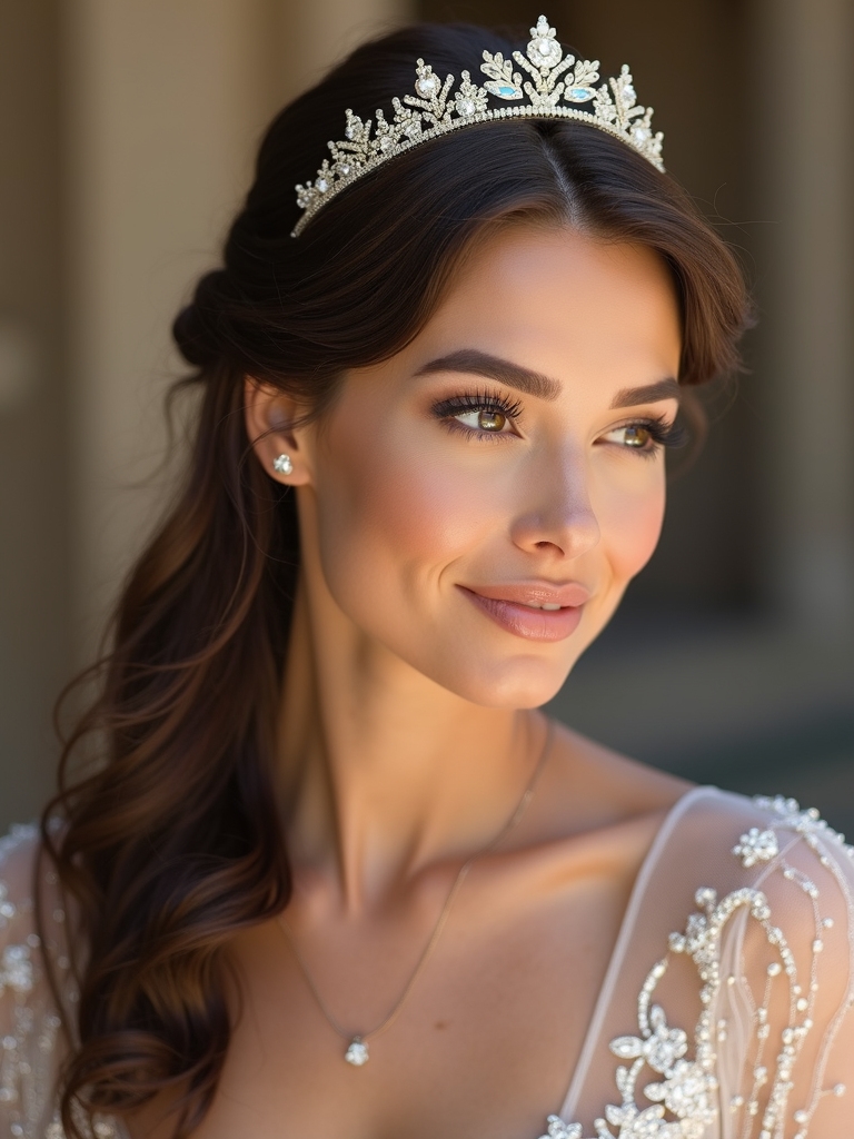 balanced half up elegance
