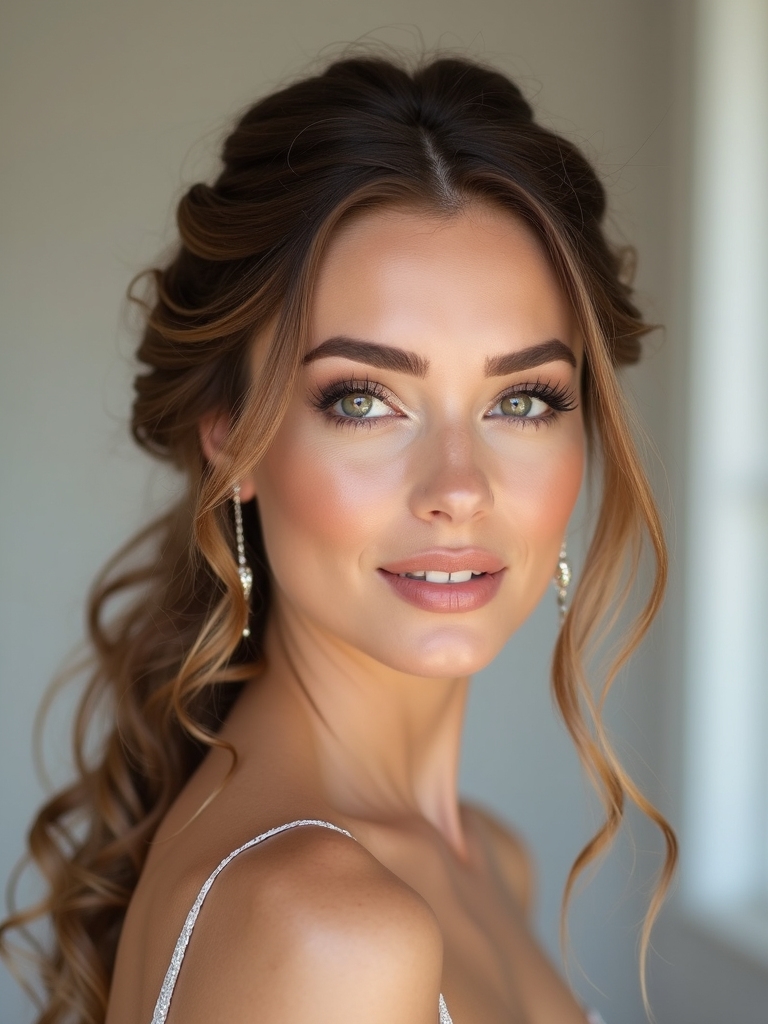 balanced half up half down styles