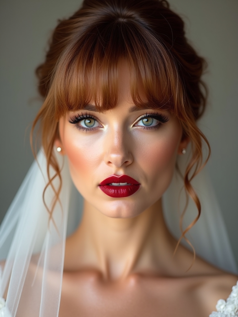 bangs balance with veils