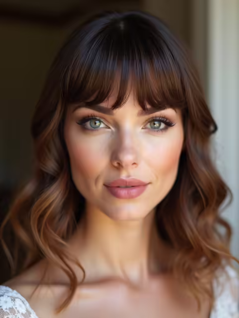 bangs for bridal hairstyles