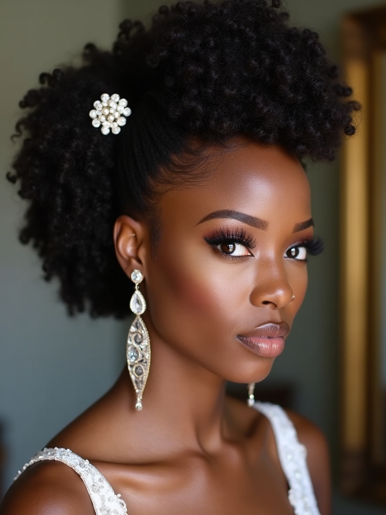 beautiful black bridal hairstyles