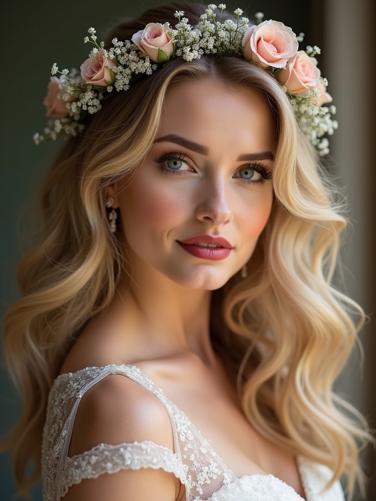 boho waves with flowers