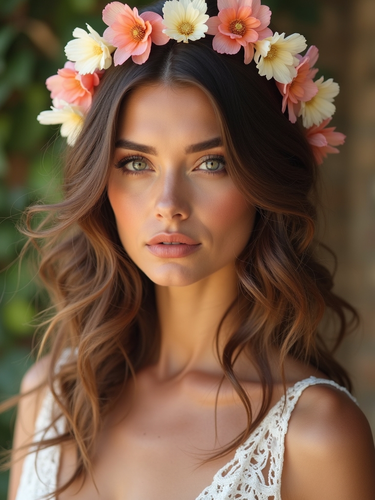 boho waves with petals