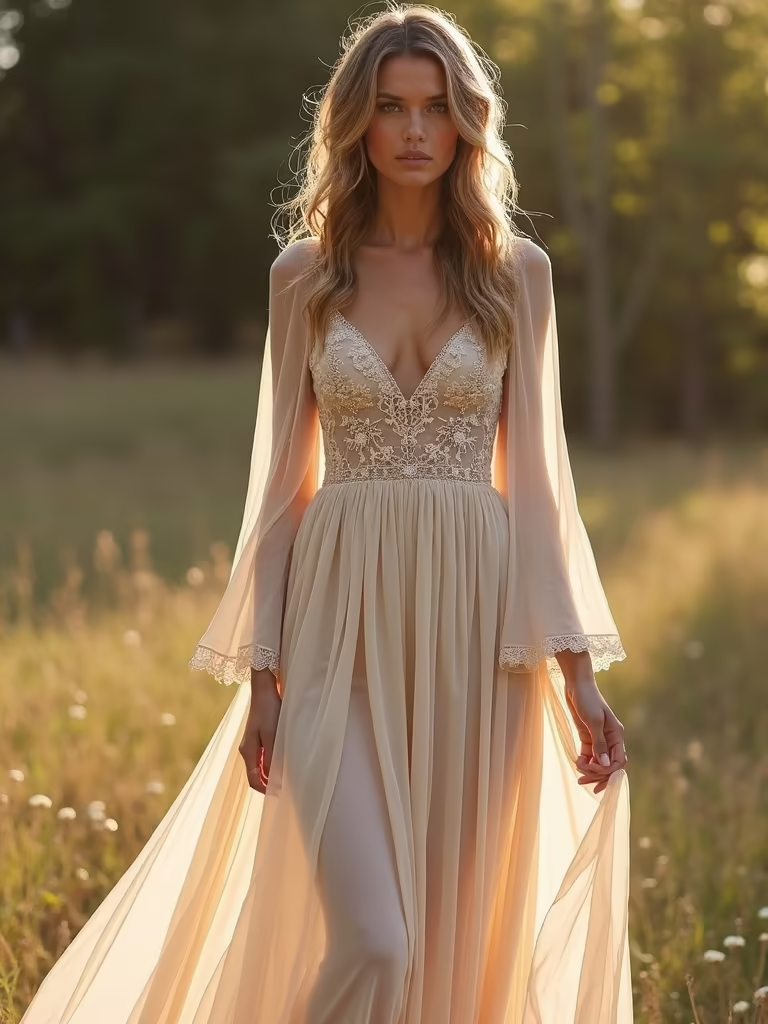 boho wedding dress elegance