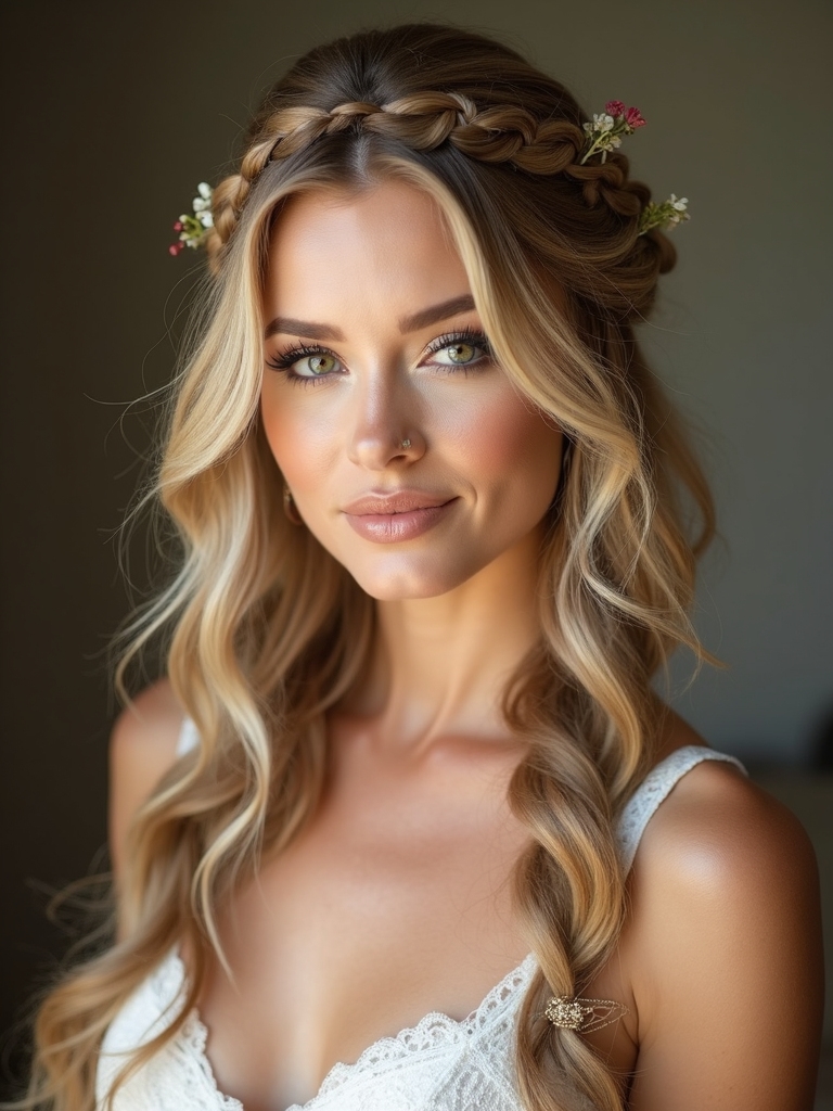 boho wedding hair textures