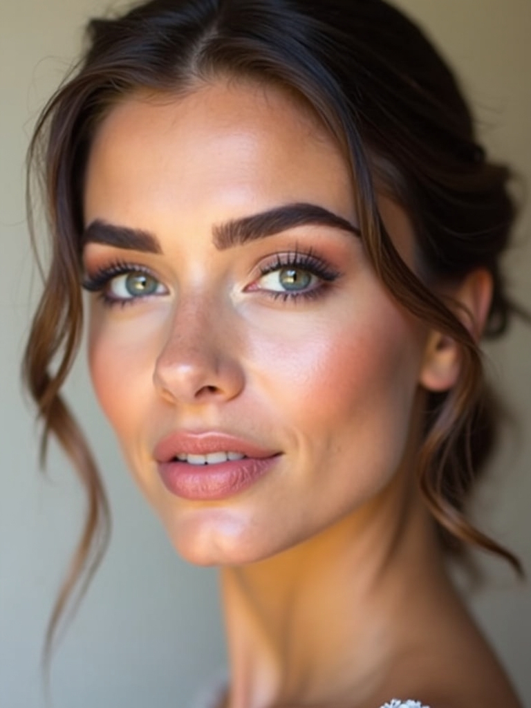 bold brows metallic lids