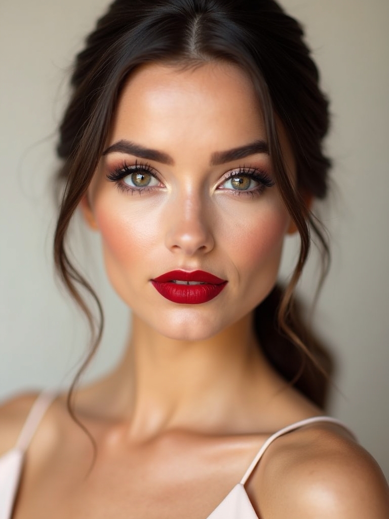 bold lips for bridesmaids