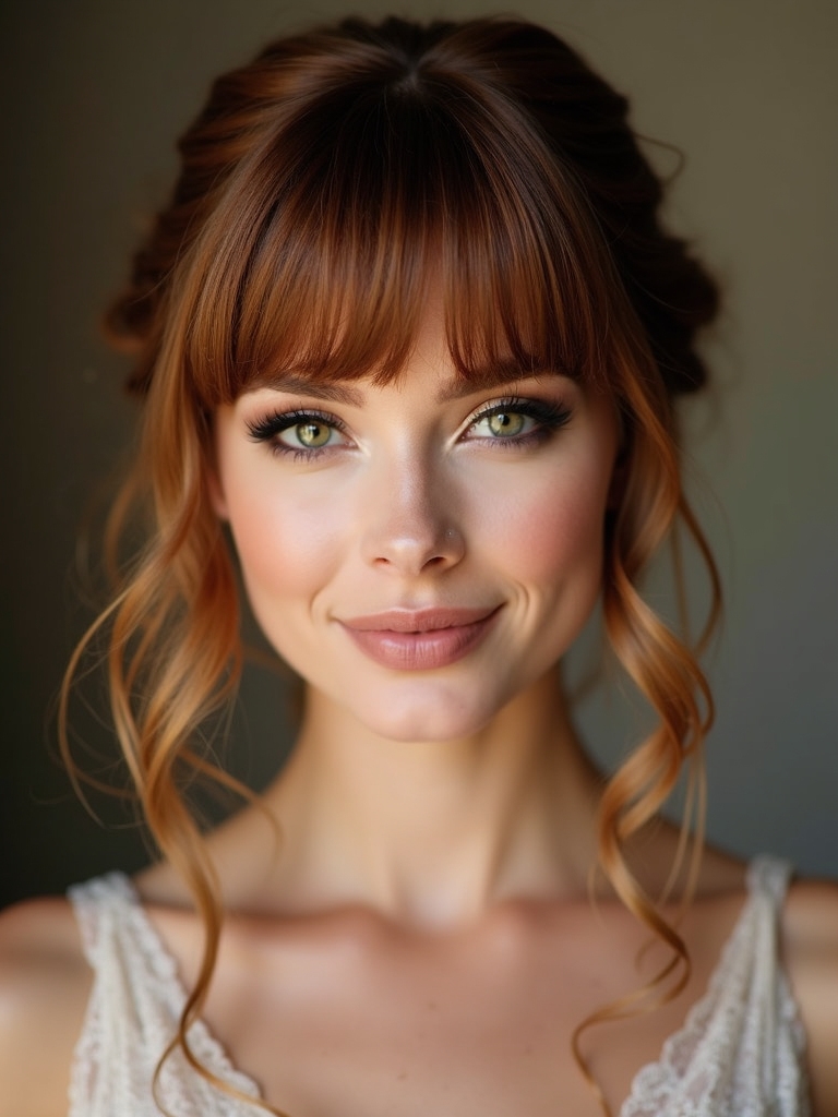 bold micro bangs for weddings