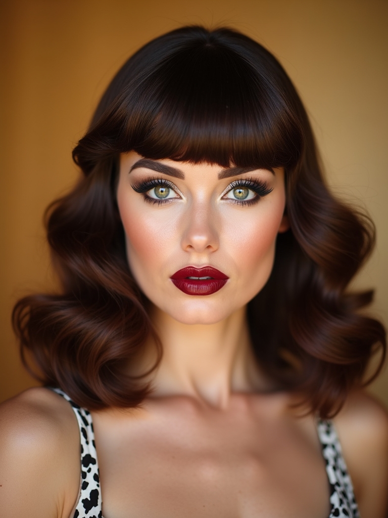 bold vintage bridal bangs