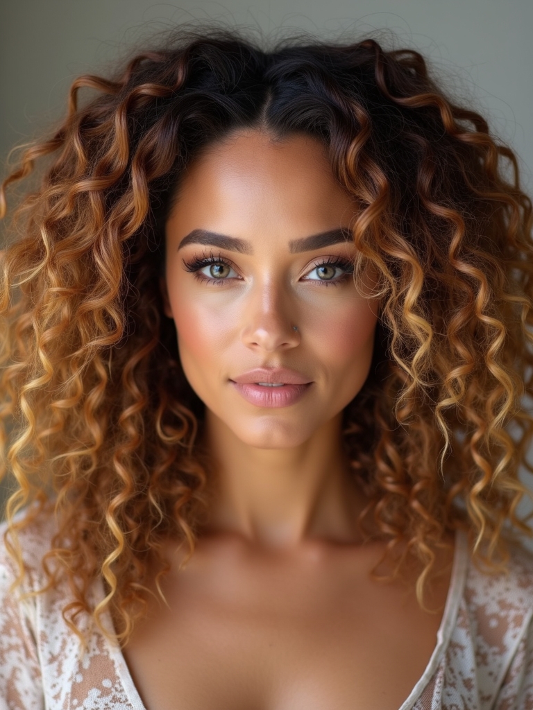 braided accents enhance curls