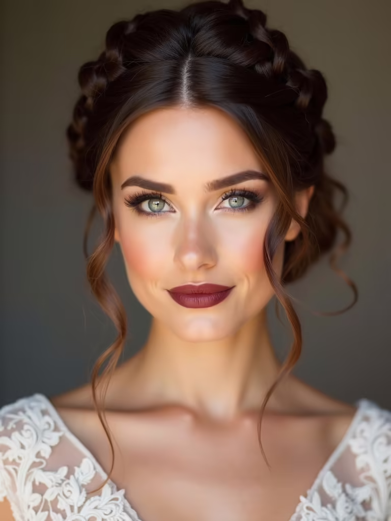 braided accents for bridal elegance